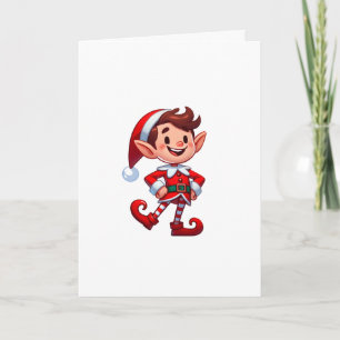 Folded Greeting Card with elf