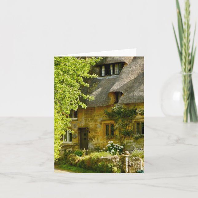 Folded greeting card with England motif (Front)