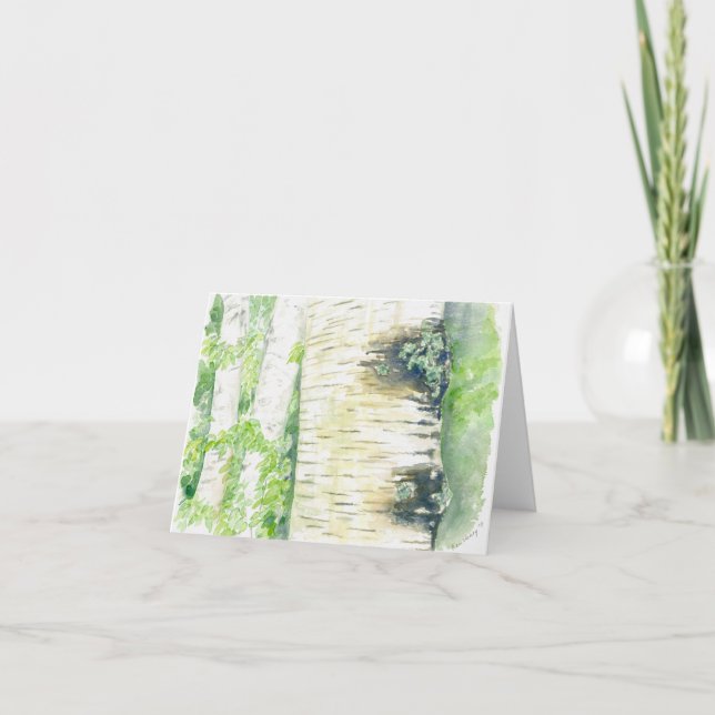 Folded greeting card with original artwork (Front)