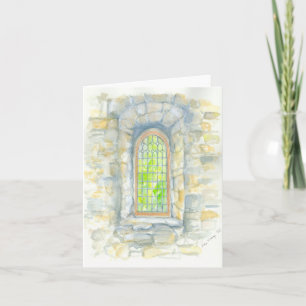 Folded greeting card with original artwork