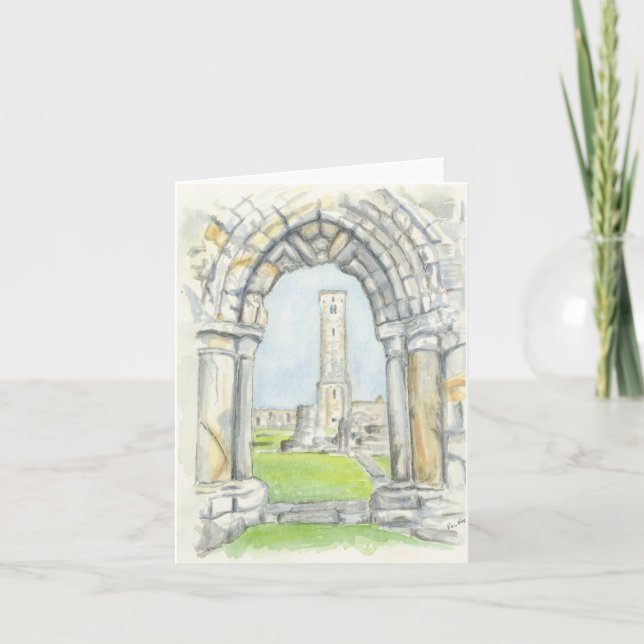 Folded greeting card with original artwork (Front)