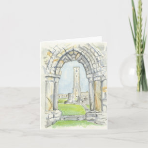 Folded greeting card with original artwork