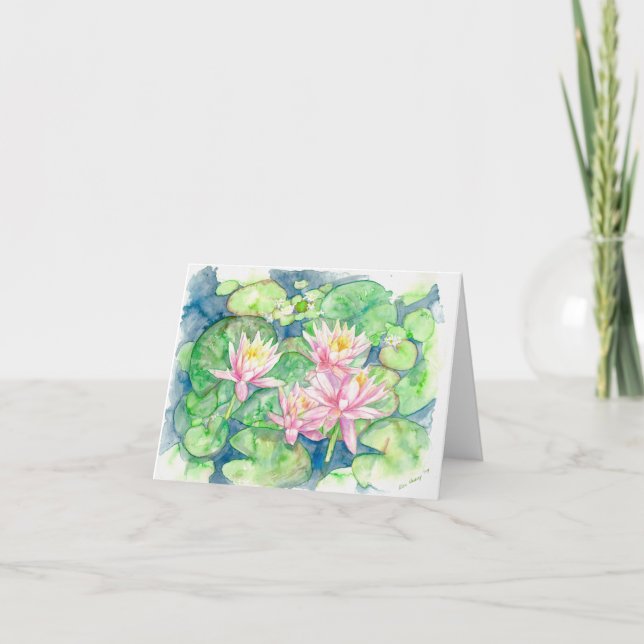 Folded greeting card with original artwork (Front)