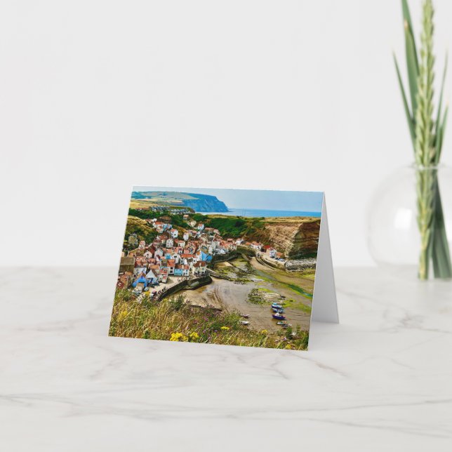Folded greeting card with photo of North Yorkshire (Front)