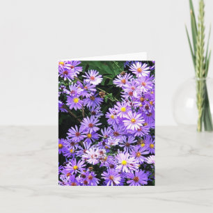Folded greeting card with wildflowers