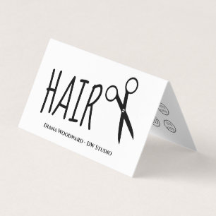 Folded Hairdressers Business Loyalty Card