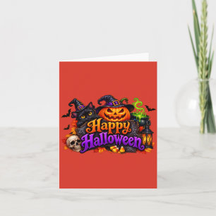 Folded Halloween Greeting Card