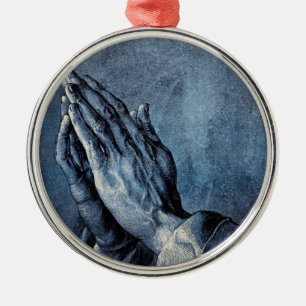Folded Hands Prayer - Durer Metal Tree Decoration