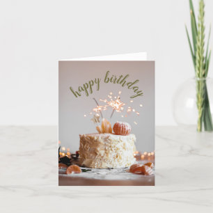 Folded happy birthday card