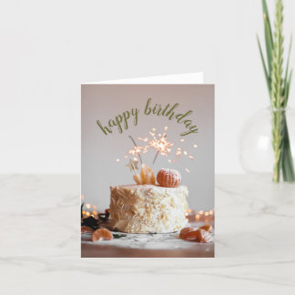 Folded happy birthday card