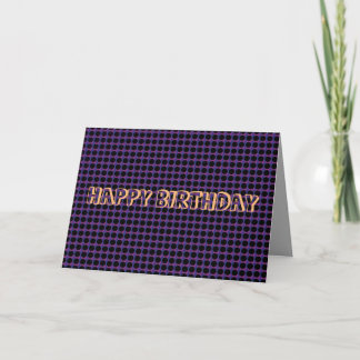 Folded Happy Birthday Card (Blank)