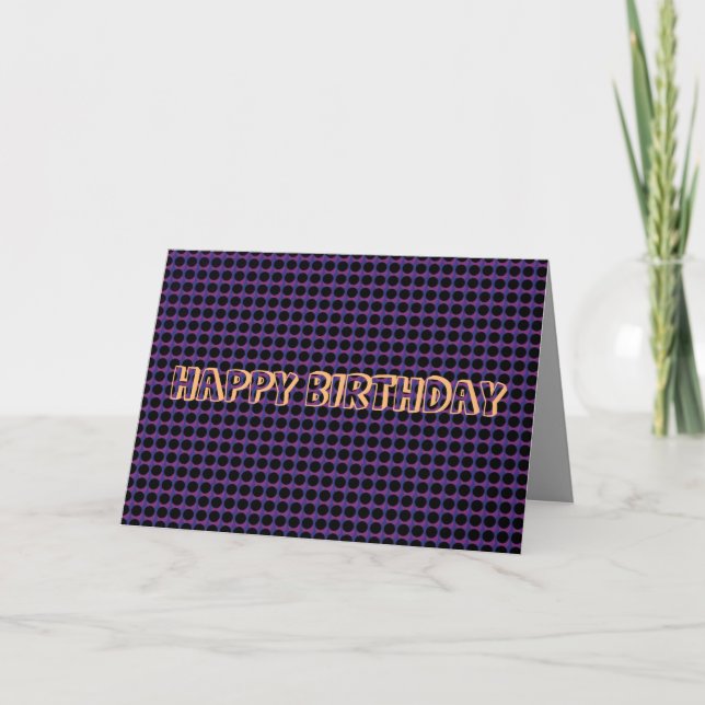 Folded Happy Birthday Card (Blank) (Front)