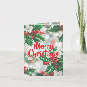 Folded Happy Holly Dayz Photo Christmas Card