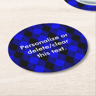 Folded Harlequin-Blue-Black-PULP PARTY COASTERS