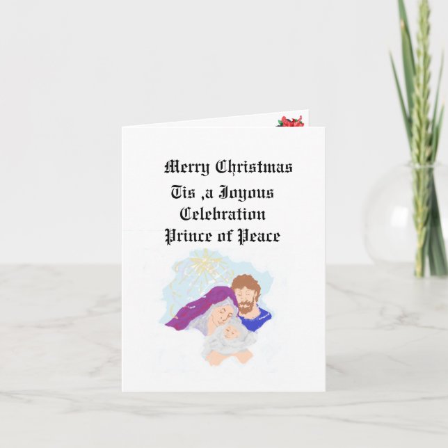 Folded Holiday Card   :Birth Of Jesus Christ  (Front)