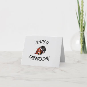 Folded Holiday Card : Farther's Day Basset Hound