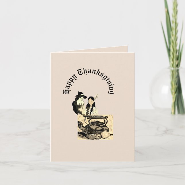 Folded Holiday Card : Happy Thanksgiving (Front)