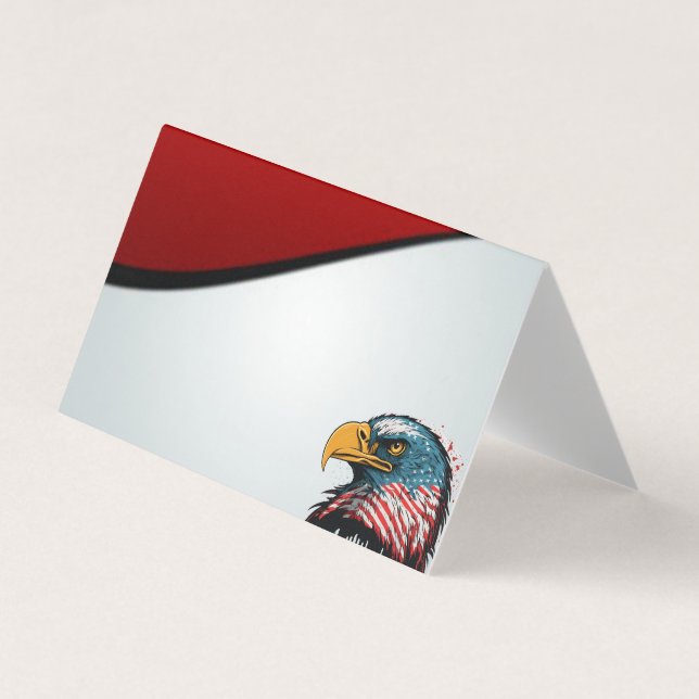 Folded Horizontal Tent Business card (Front)