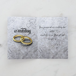 Folded invitation weddind