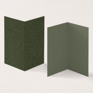 Folded Moss Green Business Card Duo Tone (Custom)