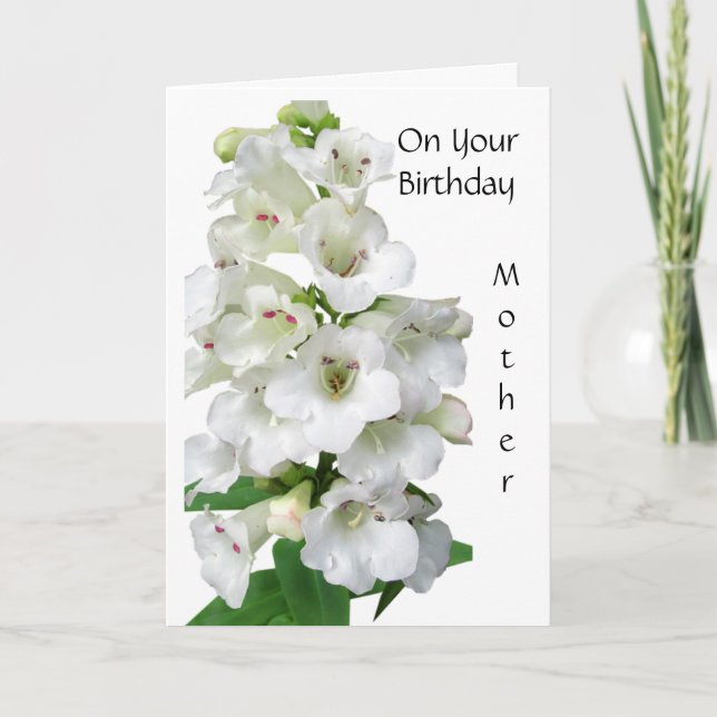 Folded Mother's Birthday  Card (Front)