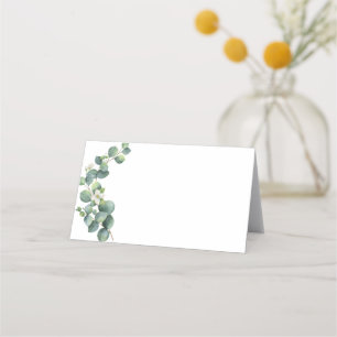Folded Name Place Card-Greenery Place Card