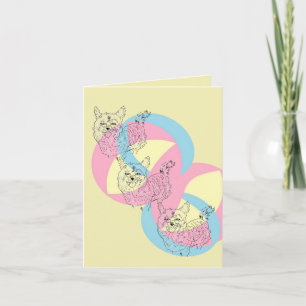 Folded Note Card : Friends