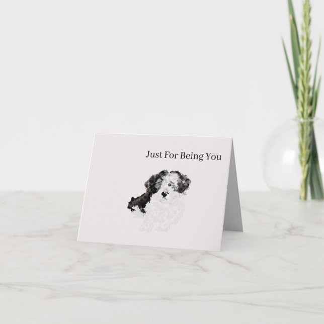 Folded Note Card : Just being You (Front)