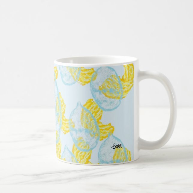 Folded Note Card : Rain Teardrops of Potato Chips  Coffee Mug (Right)