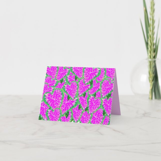 Folded Note Card : Tropicle Plant (Front)