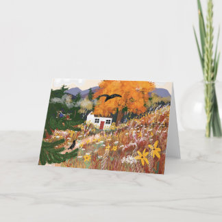 Folded notecard fall