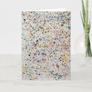 FOLDED NOTECARD - WHITE CONFETTI