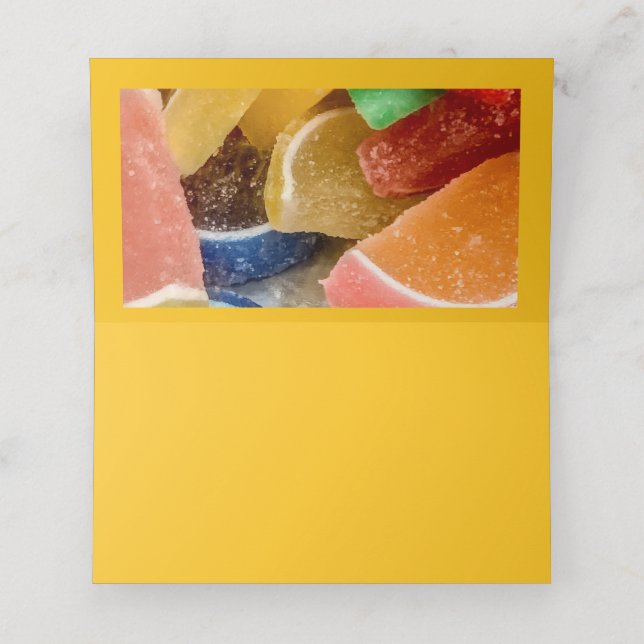 Folded Place Card for Kids' Birthday Party (Inside Unfolded)