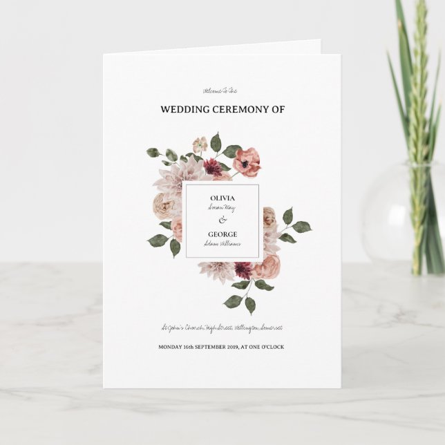 Folded Program Programme (Front)