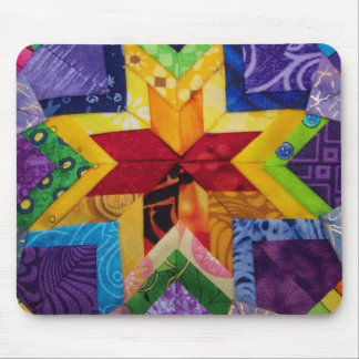 folded rainbow star Mousepad