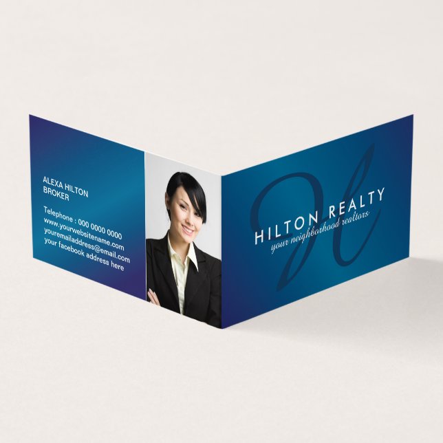 Folded Realtor Business Cards (Outside)