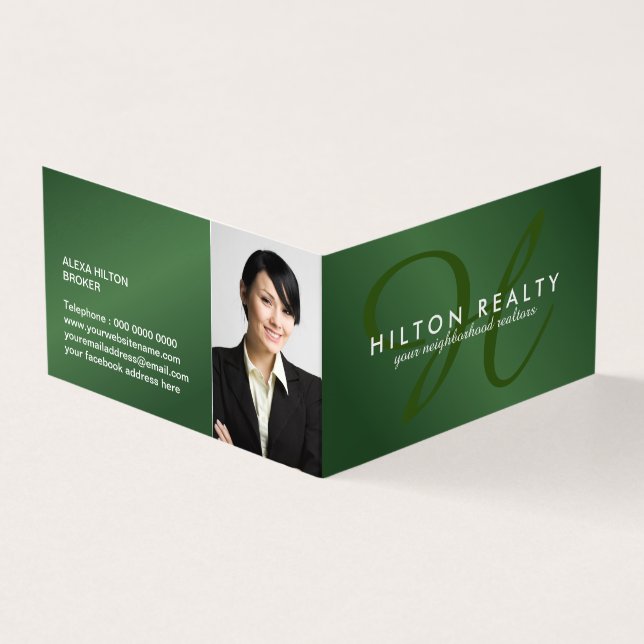 Folded Realtor Business Cards (Outside)