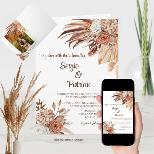 Folded Rustic Wedding Invitation Template