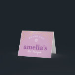 FOLDED THANK YOU bat mitzvah gold confetti purple Card<br><div class="desc">by kat massard >>> kat@simplysweetPAPERIE.com <<< [ NOTE - THE GOLD EFFECT IS A PRINTED PICTURE ] A modern, simple design for a THANK YOU CARD Setup as a template it is simple for you to add your own details, or hit the customise button and you can add or change...</div>