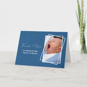 Folded Thank You Boys Photo Card