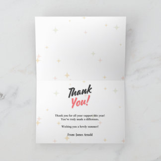 Folded Thank You Card