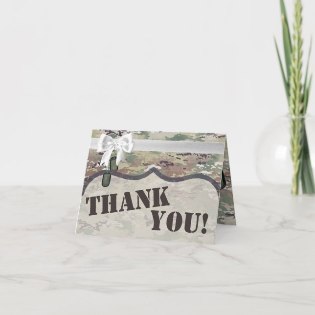 Folded Thank You Card Army OCP Camo Uniform Camofl (Front)