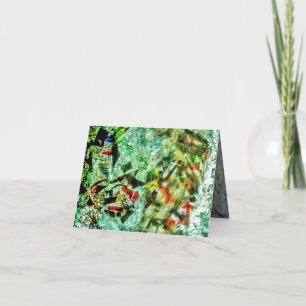 Folded Thank You Card double white abstract