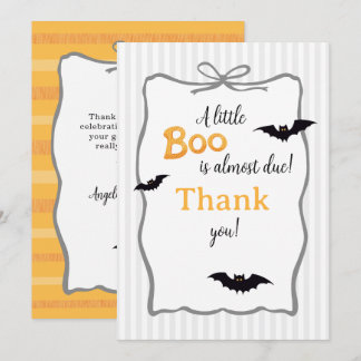 Folded Thank You Card for Baby Shower.