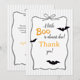 Folded Thank You Card for Baby Shower.