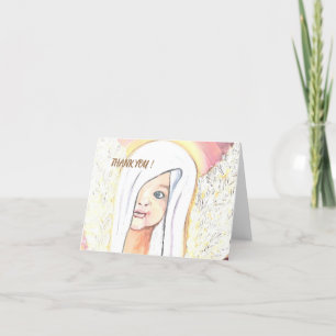 Folded thank you card for baby shower zalnokdesign
