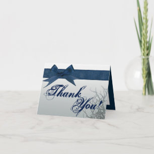 Folded Thank You Card Frosted Glass Cracked Mirror