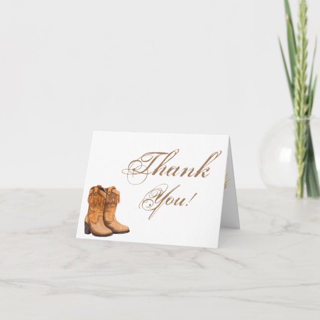 Folded Thank You Card Summer Country Wedding Rusti (Front)