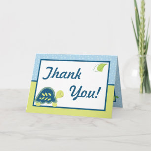 Folded Thank You Card Turtle Reef Ocean Sea Turtle