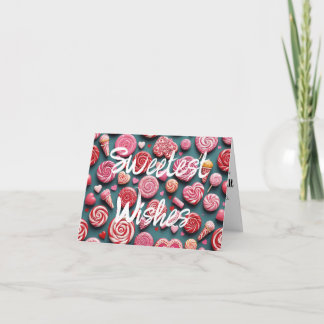 Folded Thank You Card Valentine Candy Clipart